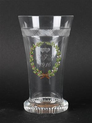 Lobmeyr-Hochzeitsglas, - Antiquariato