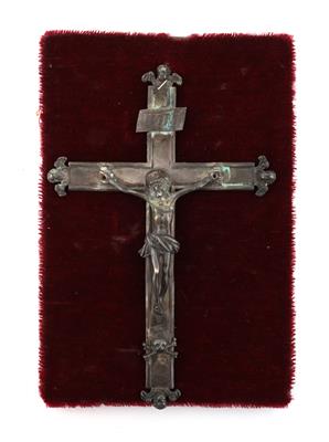 Triester Silber Kruzifix mit Corpus Christi, - Stříbro