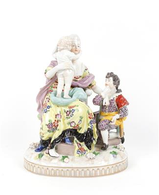 Mutter mit zwei Kindern, - Antiques