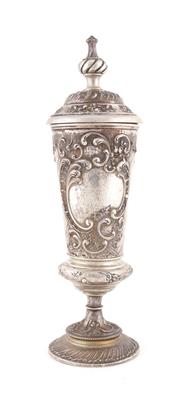 Silber Pokal mit Deckel, - Silver