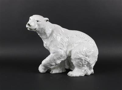 Sitzender Eisbär, - Antiquitäten