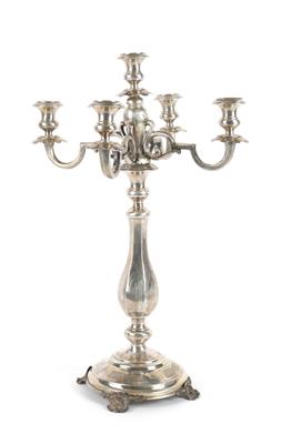 großer Kerzenleuchter aus Silber, wien, 1872-1922, - Starožitnosti