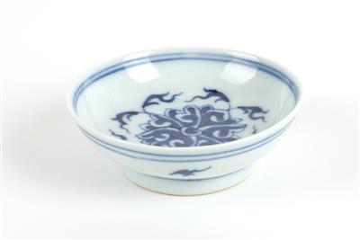 Kleiner blau-weißer Pinselwascher, China, Sechszeichen Guangxu Marke, aus der Zeit, - Antiquitäten