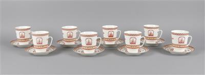Russische Kaffeetasse mit Untertasse, - Antiques