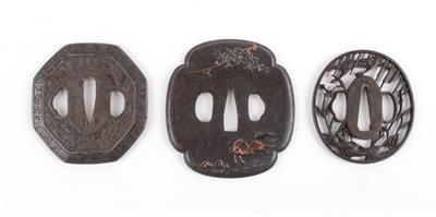 3 Tsuba, - Asiatica