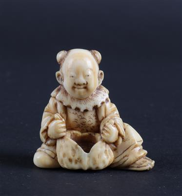 Netsuke eines sitzenden karako, - Asiatica