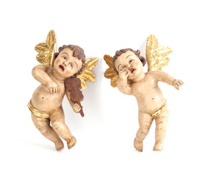 Zwei fliegende Engel, - Antiquitäten