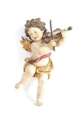 Putto mit Geige, - Antiquitäten