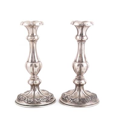 Paar Silber Kerzenleuchter von 1844, - Starožitnosti