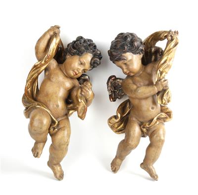Paar fliegende Engel, - Antiquitäten