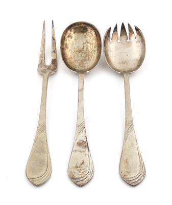 3 Wiener Silber Vorleger, - Antiques