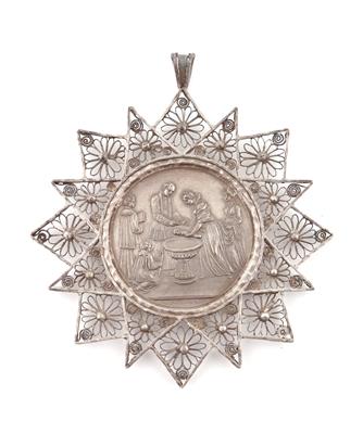 Wiener Silber Tauftaler von 1818, - Antiquitäten