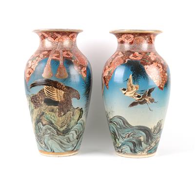 1 Paar Satsuma Vasen, - Asiatica e Arte