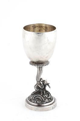 Chinesischer Silber Pokal, - Asiatika und islamische Kunst