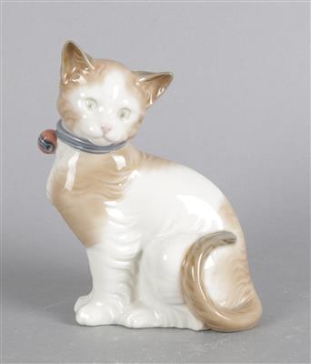 Sitzende Katze, - Antiques