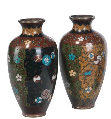 Paar Cloisonné Vasen, Japan, Meiji Periode (1868-1912) - Antiquariato