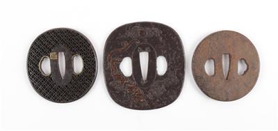 3 Tsuba, - Antiquitäten