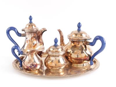 Italienische Silber Tee- und Kaffeegarnitur, - Antiquitäten