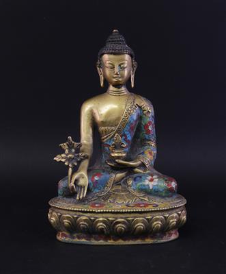Champlevé-Buddha Bhaisajyaguru, - Antiques