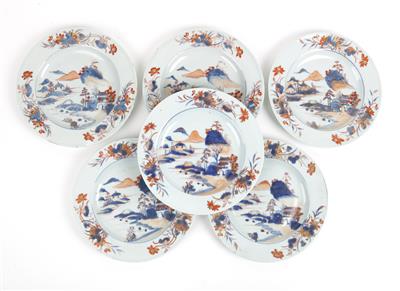 6 Imari Teller, - Summer auction Antiques