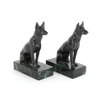Paar Buchstützen in Form von Schäferhunden, - Sommerauktion Antiquitäten