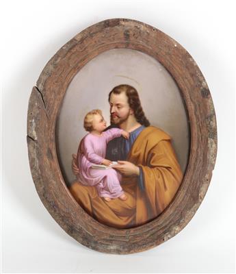 Hl. Josef mit Jesuskind, - Summer auction Antiques