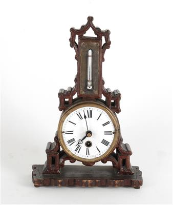 Kleine Tischuhr mit Thermometer - Summer auction Antiques
