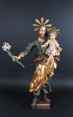 Hl. Josef mit Jesuskind, - Antiquariato