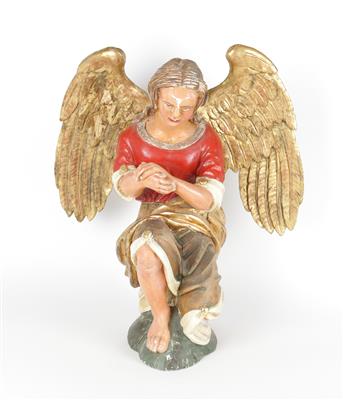 Kniender Engel, - Volkskunst und Skulpturen