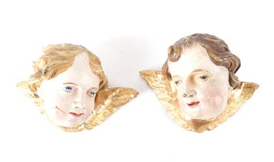 Paar Biedermeier Engelsköpfchen, - Antiques