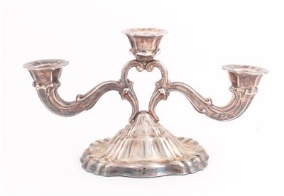 Wiener dreiflammiger Silber Kerzenleuchter, - Antiques