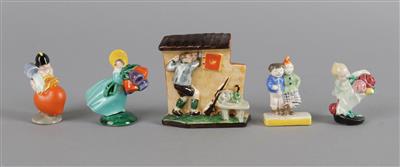 Anton Klieber, 5 kleine Figuren: - Antiques