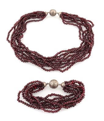 Collier und Armband, - Antiques