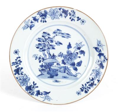 4 blau-weiße Teller, China für den Export, 18. Jh., - Antiquariato