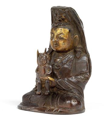 Guanyin mit Kind, China, 17. Jh. - Antiquariato