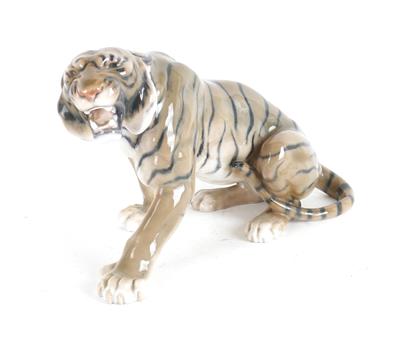 Sitzender Tiger, - Antiquariato