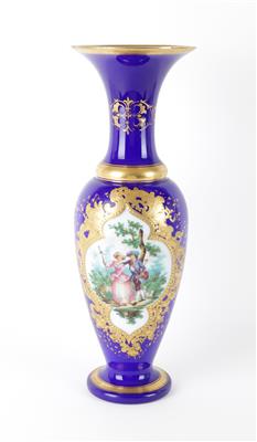 Vase mit Schäferpaar, - Antiques
