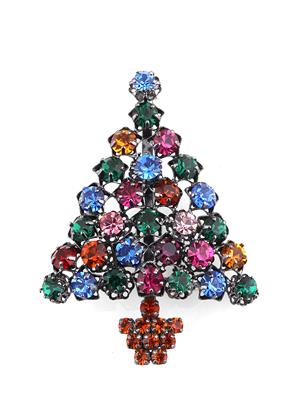 Weihnachtsbaum-Brosche, - Antiquitäten