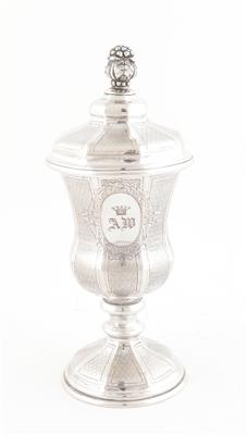 Wiener Silber Deckelpokal von 1864, - Antiquitäten