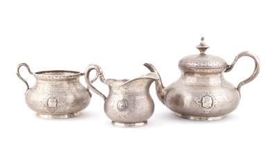 Wiener Silber Teegarnitur, - Antiques