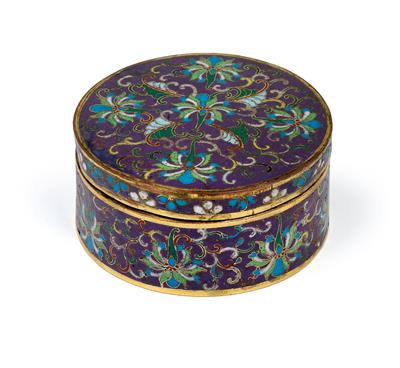 Cloisonné Deckeldose, China 18. Jh. - Antiquariato