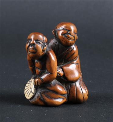 Netsuke zweier Männer, - Starožitnosti