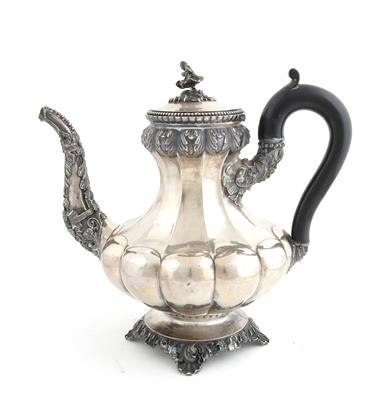 Französische Silber Teekanne, - Antiquariato