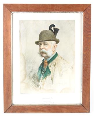 Kaiser Franz Joseph I. im Ischler Jagdkostüm, - Starožitnosti