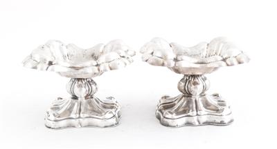 Paar Silber Gewürzschälchen von 1838, - Stříbro