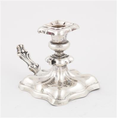 Wiener Silber Handkerzenleuchter von 1851, - Silver