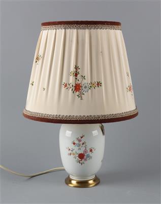 Tischlampe mit originalem Lampenschirm, - Antiques