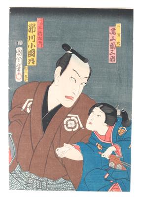 Toyohara Kunichika (1835-Edo - Letní aukce Starožitnosti