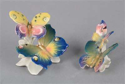 Zwei Schmetterlingspaare, - Letní aukce Starožitnosti