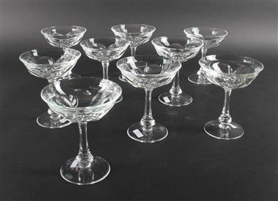 9 Champagnerschalen, - Summer auction Antiques